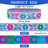 Ethnic Style Embroidery Polyester Ribbons OCOR-WH0077-29B-2