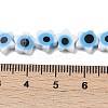 Handmade Evil Eye Lampwork Beads Strands LAMP-G166-02-5