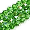 Transparent Electroplate Glass Beads Strands EGLA-TACDZ0005-6mm-03C-1