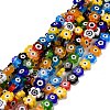 Handmade Millefiori Glass Bead Strands LAMP-J035-12mm-41-1