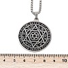 201 Stainless Steel Star of David 12 Constellation Pendant Necklaces LS-NJEW-K283-32P-5