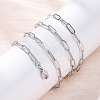 Brass Paperclip Chains Necklaces for Women NJEW-D302-69P-2