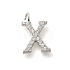 304 Stainless Steel Micro Pave Cubic Zirconia Pendants STAS-H228-06P-X-1