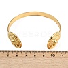 304 Stainless Steel Cuff Bangles for Women BJEW-C114-01G-4