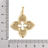 Rack Plating Brass & Clear Cubic Zirconia Pendants X-KK-S374-01G-3