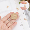 SUNNYCLUE 12Pcs 2 Style Brass Cubic Zirconia Charms KK-SC0003-24-3