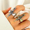 Dragon Alloy Open Cuff Rings for Women Men LS-RJEW-A045-02AS-1