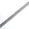 304 Stainless Steel Cuban Link Chains CHS-P002-04P-0.8MM-2