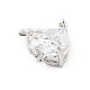 Brass Micro Pave Cubic Zirconia Pendants KK-K371-40B-P-2