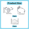 DIY Oval Cuff Ring Kits DIY-UN0008-14P-3