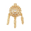 Brass Micro Pave Cubic Zirconia Pendants KK-F906-19G-1