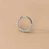G23 Stainless Steel Micro Pave Clear Cubic Zirconia Cartilage Earrings WG72C09-03-1