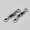 Black PU Leather Alloy Crub Chain Purse Strap Extenders for Purse Making FIND-WH20026-019A-2