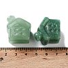 Natural Green Aventurine Carved Healing House Figurines DJEW-P015-01C-3