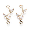 Brass Micro Pave Cubic Zirconia Links Connectors KK-S359-156A-RS-1