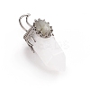 Natural Quartz Crystal Pointed Pendants G-I275-01F-2