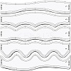 Transparent Acrylic Sewing Measuring Tool Set PW-WG6E2DE-01-1