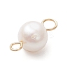 Natural Cultured Freshwater Pearl Two Sides Polished Connector Charms PALLOY-JF04041-01-5