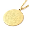 304 Stainless Steel Curb Chain Pendant Necklaces NJEW-H034-01G-1