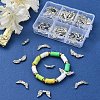 60Pcs 6 Styles Tibetan Style Alloy Wing Beads TIBEB-YW0001-25-5