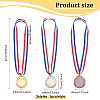 3Pcs 3 Colors Zinc Alloy Blank Medal AJEW-FG0002-59-2