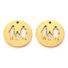 PVD Vacuum Plating 304 Stainless Steel Pendants LS-STAS-N092-34G-2