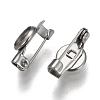 Tarnish Resistant 304 Stainless Steel Brooch Base Settings STAS-F191-04P-6mm-1