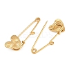 Radiant Heart 304 Stainless Steel Safety Pins Brooch Findings SA-CBA098D-15C-G01-2