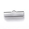 Tarnish Resistant 304 Stainless Steel Ribbon Crimp Ends LS-STAS-N0013-05P-1