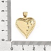 Brass Micro Pave Clear Cubic Zirconia Pendants CU-CBAF50C-18G-3