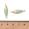 Brass Micro Pave Clear Cubic Zirconia Pendants KK-G522-43G-04A-3