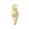 Eye Theme Brass Micro Pave Cubic Zirconia Charms KK-H475-58G-09-1