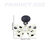 1 Pair Bowknot Alloy Enamel Stud Dangle Earrings EJEW-LP0007-080C-2