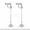 Brass Screw Clip-on Earring Converters Findings KK-N229-01C-5
