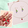 10Pcs 5 Colors Glass & Acrylic & Resin Pendants PALLOY-AR00014-5