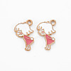 Alloy Enamel Pendants ENAM-N054-68B-NR-2