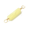 Natural Lemon Jade Connector Charms PALLOY-JF01454-08-5