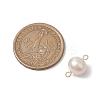 Natural Cultured Freshwater Pearl Connector Charms PALLOY-JF03090-02-5