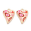 Rack Plating Alloy Enamel Pendants PALLOY-T091-15C-1