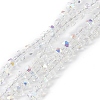 Transparent Electroplate Glass Beads Strands X-EGLA-F153-AB04-1