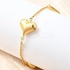 304 Stainless Steel Link Bracelets for Women BJEW-P354-01A-G-3