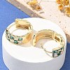 Brass Micro Pave Cubic Zirconia Hoop Earrings LS-EJEW-H152-01B-G-3