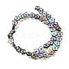 Electroplated Transparent Glass Beads Strands GL-CBA98F0-09C-3