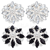 4Pcs 2 Colors Zinc Alloy Rhinestone Ornament Accessories DIY-GA0005-93-1