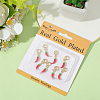 8Pcs Brass Red Enamel Vegetable European Dangle Charms OPDL-BBC0001-03G-01-5