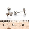 Tarnish Resistant 201 Stainless Steel Barbell Cartilage Earrings EJEW-R147-40-4
