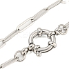 Tarnish Resistant 304 Stainless Steel Paperclip Chain Bracelets for Women BJEW-Q344-03P-2