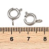 304 Stainless Steel Spring Ring Clasps STAS-B095-05D-P-3