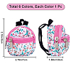 6Pcs 6 Colors Casual Mini Cloth Doll Backpack AJEW-GF0008-36B-2