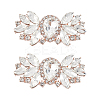 2Pcs Alloy Rhinestone Shoe Decorations AJEW-FG0003-73A-1